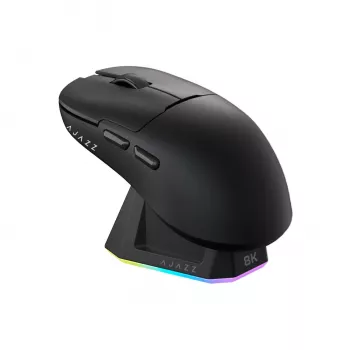 Rato de gaming sem fios AJAZZ AJ159 PRO 3395-8K com base de carregamento - preto