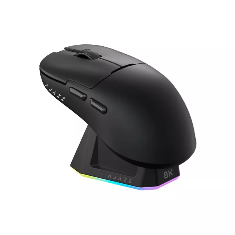 Rato de gaming sem fios AJAZZ AJ159 PRO 3395-8K com base de carregamento - preto