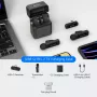 BOYA BY-V30 Sistema de microfone lavalier sem fios para dispositivos USB-C, 2,4 GHz, alcance de 50 m, 9 horas de bateria, redução de ruído, Preto