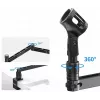 ULANZI LS26 Suporte para microfone com braço articulado e fixação de mesa, alcance de 750 mm, liga de alumínio, preto