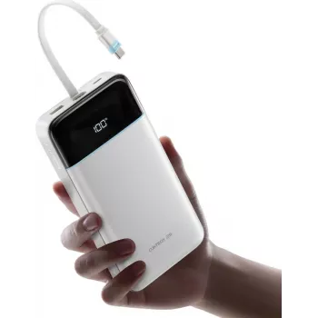 CUKTECH LPB252N Powerbank 120W 25000mAh com cabo USB-C integrado - branco