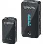 BOYA BY-XM6-S1 Mini Sistema de microfone sem fios 2,4 GHz com microfone lavalier, recetor OLED, alcance de 100 m