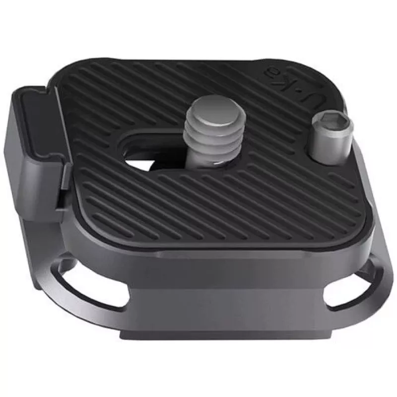 ULANZI UKA09 Placa de libertação rápida compatível com Arca-Swiss 1/4 polegadas Liga de alumínio antirrotação preta