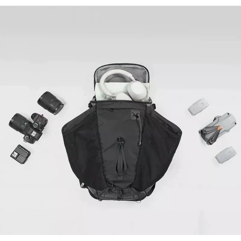 ULANZI BP10 Mochila para câmara expansível 25-28L para DSLR/sem espelho, drone, portátil de 16 polegadas, preta