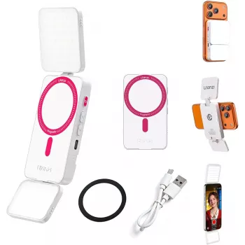 ULANZI GL01 GlowUp Luz de selfie LED MagSafe para iPhone, 2500K-9000K, CRI 97, branca