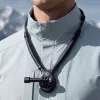 ULANZI ZJ09 Suporte de pescoço magnético para action cams - rotação 360°, POV mãos livres, faixa de silicone flexível, compatível com GoPro/DJI/Insta360