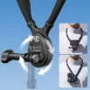 ULANZI ZJ09 Suporte de pescoço magnético para action cams - rotação 360°, POV mãos livres, faixa de silicone flexível, compatível com GoPro/DJI/Insta360