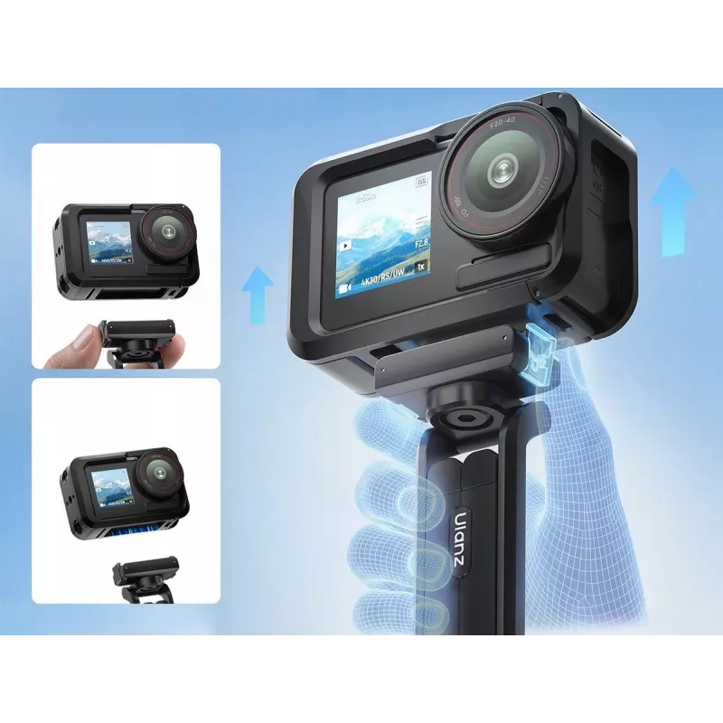 ULANZI MA70 Mini tripé magnético com pega para DJI Osmo Action 3/4/5 Pro, GoPro, Insta360, smartphones - preto