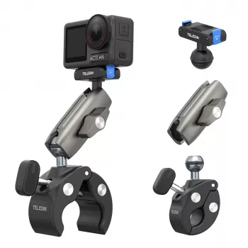 TELESIN Magic Arm Suporte com braço mágico para DJI Osmo Action 5 Pro/4/3, Osmo 360, GoPro, Insta360 – S3-HBM-14-TDJ