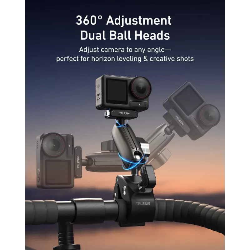 TELESIN Magic Arm Suporte com braço mágico para DJI Osmo Action 5 Pro/4/3, Osmo 360, GoPro, Insta360 – S3-HBM-14-TDJ