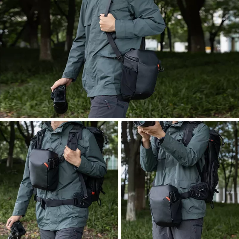 Bolsa de ombro top loader para câmara PGYTECH para DSLR/Mirrorless, preta