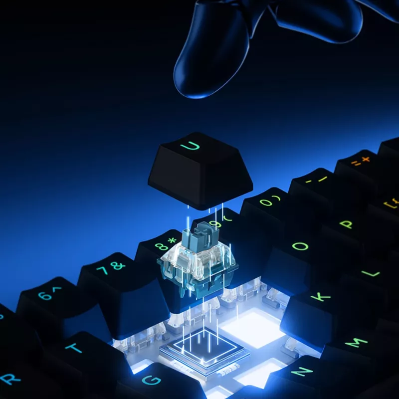 Teclado gaming magnético Hall Effect MCHOSE Ace 60 Pro, TTC Uranus Magnetic Switch-SE, preto (Ace60-5A)