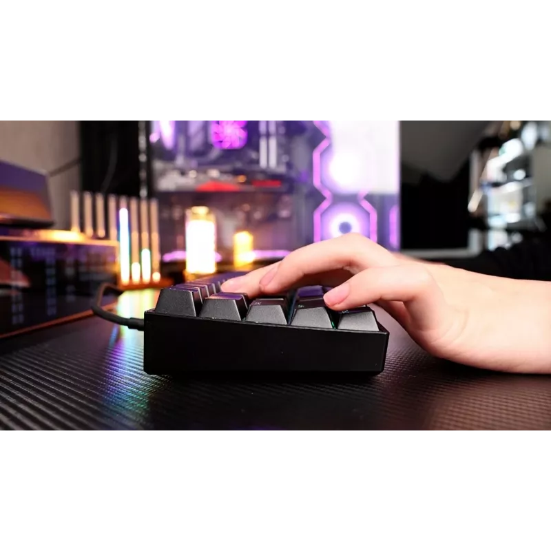 Teclado gaming magnético Hall Effect MCHOSE Ace 60 Pro, TTC Uranus Magnetic Switch-SE, preto (Ace60-5A)