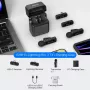 Sistema de microfone sem fios BOYA BY-V3 Combo 2,4 GHz com 2 transmissores e 2 recetores (Lightning e USB-C) - preto