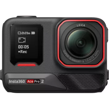 Action cam Insta360 Ace Pro 2 com bateria dupla - vídeo 8K, lente Leica, estabilização FlowState
