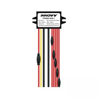 INNOVV Power Hub 3 - distribuidor de energia 12V à prova de água para 5 dispositivos com proteção de bateria e fusíveis