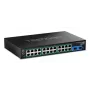 Switch gerido Gigabit PoE+ industrial reforçado TRENDnet de 26 portas com 24x PoE+ e 2x SFP