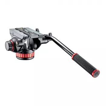 Cabeça de vídeo fluida Manfrotto MVH502AH com base plana, carga útil de 4 kg, base de 75 mm, preto