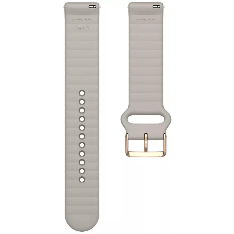 Pulseira de silicone Polar Ignite 3 20 mm S-L, Greige