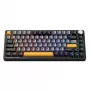 Teclado de gaming mecânico sem fios tri-mode MACHENIKE K600-B82W, 75% 82 teclas, switches Gateron Silver, RGB por tecla, teclas PBT, hot-swappable, preto