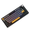Teclado de gaming mecânico sem fios tri-mode MACHENIKE K600-B82W, 75% 82 teclas, switches Gateron Silver, RGB por tecla, teclas PBT, hot-swappable, preto