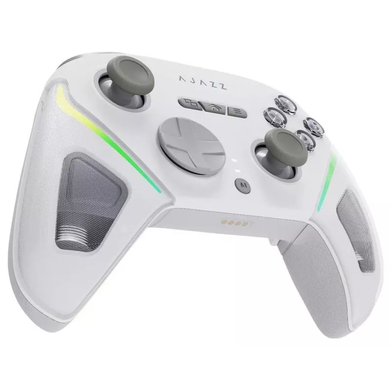 Comando de jogos RGB sem fios tri-mode AJAZZ GP100-W para Switch, PC, iOS e Android – branco
