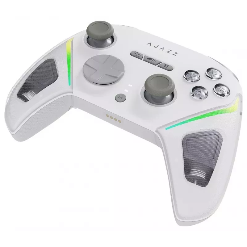 Comando de jogos RGB sem fios tri-mode AJAZZ GP100-W para Switch, PC, iOS e Android – branco