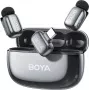 BOYA mini 2-02 Space Gray microfone condensador shotgun de canal duplo