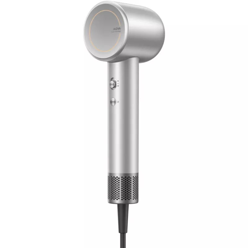 MOVA Shine 10 secador de cabelo 1600 W prateado iões cerâmica paragem a frio concentrador