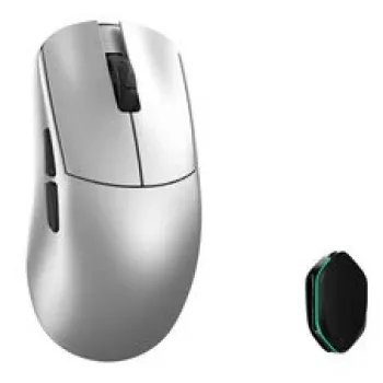 WLMouse YING rato gaming sem fios de magnésio, PAW3950HS, polling 8K, interruptores óticos Omron - prateado