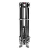 Tripé de vídeo de alumínio Manfrotto MVT502AM com base fluida, 3 secções de pernas, capacidade de carga de 4 kg, altura máxima de 169 cm, Preto