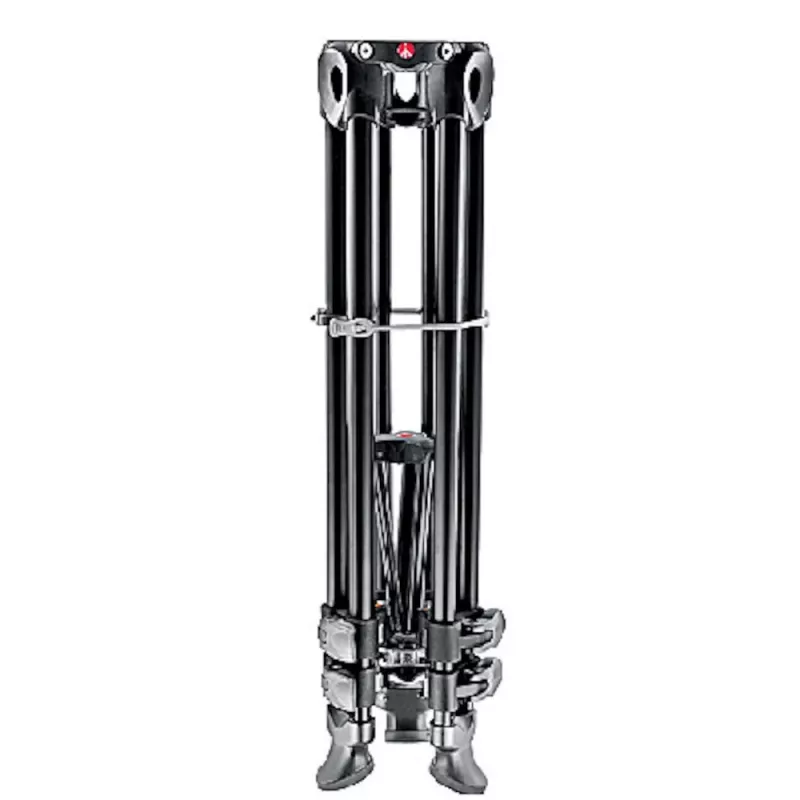 Tripé de vídeo de alumínio Manfrotto MVT502AM com base fluida, 3 secções de pernas, capacidade de carga de 4 kg, altura máxima de 169 cm, Preto