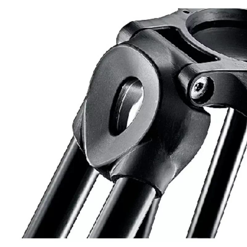 Tripé de vídeo de alumínio Manfrotto MVT502AM com base fluida, 3 secções de pernas, capacidade de carga de 4 kg, altura máxima de 169 cm, Preto