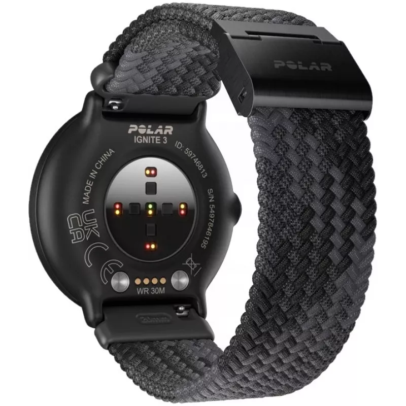 Polar Ignite 3 S-L, preto/preto entrançado (900111828)