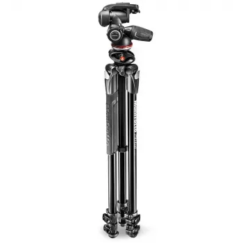 Tripé Manfrotto 290 Dual em alumínio com cabeça de 3 vias, 3 extensões MK290DUA3-3W
