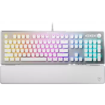 Teclado mecânico de gaming Turtle Beach Vulcan II, branco ártico, interruptores óticos lineares, layout US