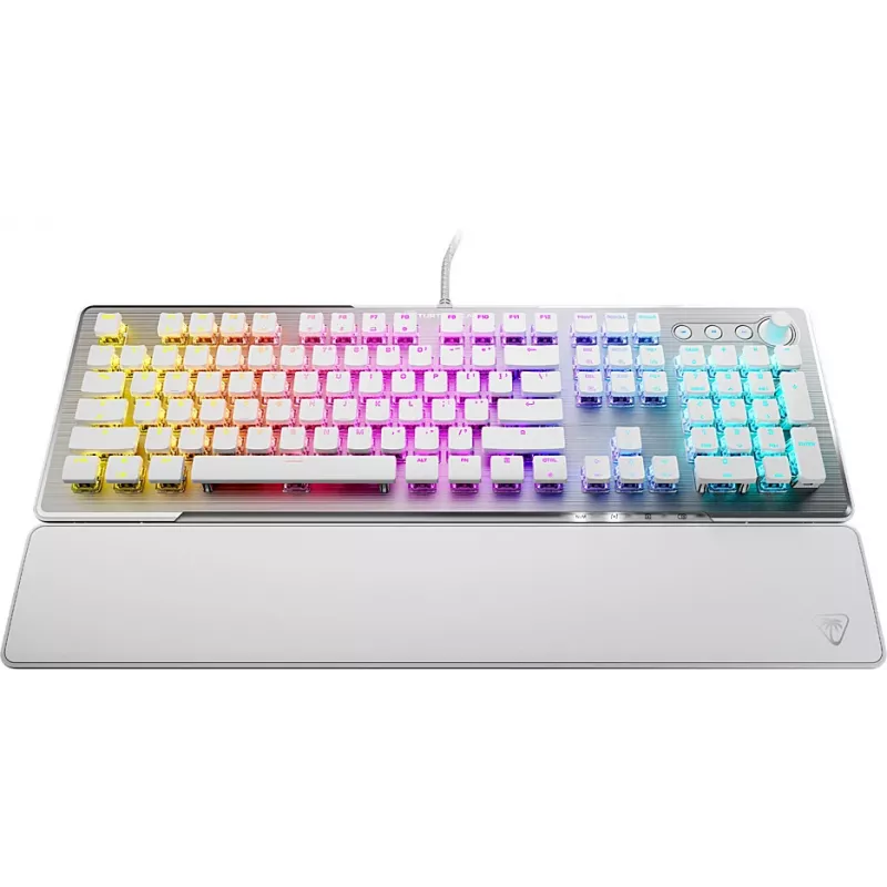 Teclado mecânico de gaming Turtle Beach Vulcan II, branco ártico, interruptores óticos lineares, layout US