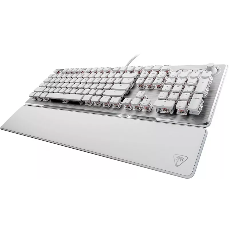 Teclado mecânico de gaming Turtle Beach Vulcan II, branco ártico, interruptores óticos lineares, layout US