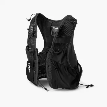 Colete de corrida Silva Strive 5 Preto Tamanho S – Mochila de hidratação de trail ultraleve 5L, 169 g, Unissexo