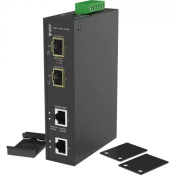 Conversor de media de rede Axis TU8008 1GbE 10/100/1000Base-T RJ-45/SFP