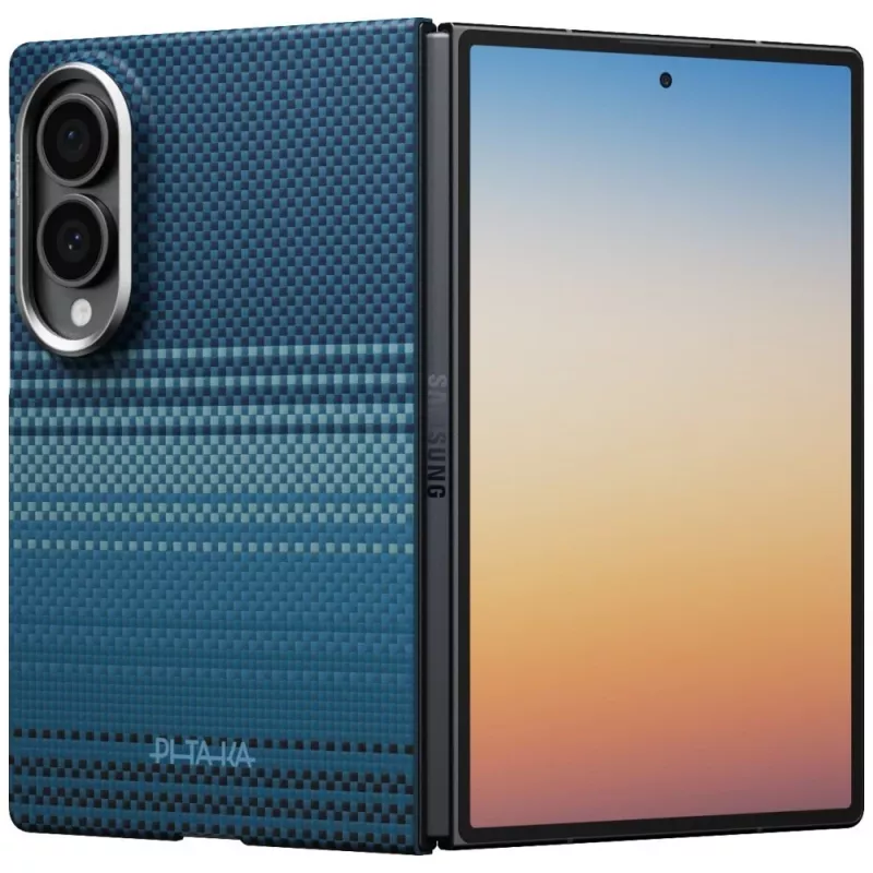 Capa PITAKA Edge para Samsung Galaxy Z Fold 8 - Moonrise - fibra de aramida 1500D, compatível com MagSafe, capa ultrafina com encaixe por snap