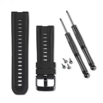 Garmin QuickFit 26 bracelete para tactix, Fenix 7X, Enduro, Descent Mk2 - preto silicone