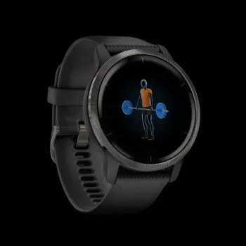 Garmin Venu 2 - smartwatch 45 mm com bracelete de silicone - preto