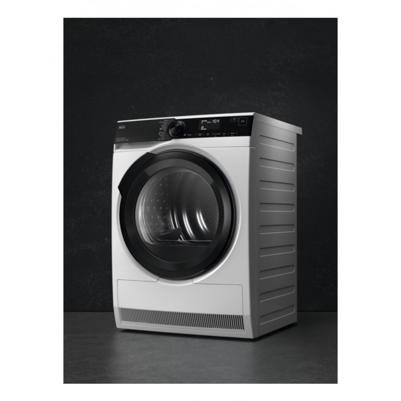AEG TR9W75780 AbsoluteCare Plus WiFi máquina de secar com bomba de calor, Série 9000, 8kg, branco/preto