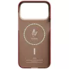 Capa PITAKA Edge Ink Horse Painting para Apple iPhone 17 Pro – capa Snap-On em fibra de aramida com MagSafe, cinábrio