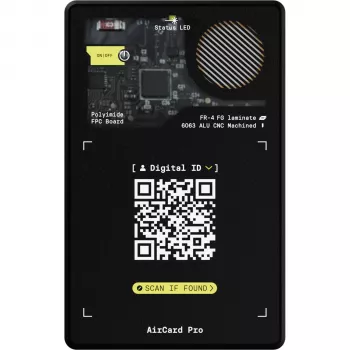 Rolling Square AirCard Pro rastreador Bluetooth para Apple Find My - preto