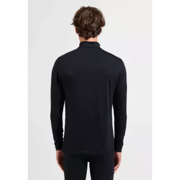 Camisola térmica ODLO Merino 200 BL Top Turtle Neck LS Half Zip - preto - tamanho S