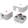 VALUE Extensão de 4 tomadas com interruptor e cobertura protetora amovível, 1,5 m, branco