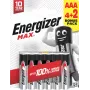Energizer Max Pilhas alcalinas AAA, 1,5 V, embalagem de 6 (4+2)