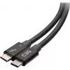 Cabo C2G 2,5 pés Thunderbolt 4 USB-C - 40Gbps, 100W PD, 8K, preto